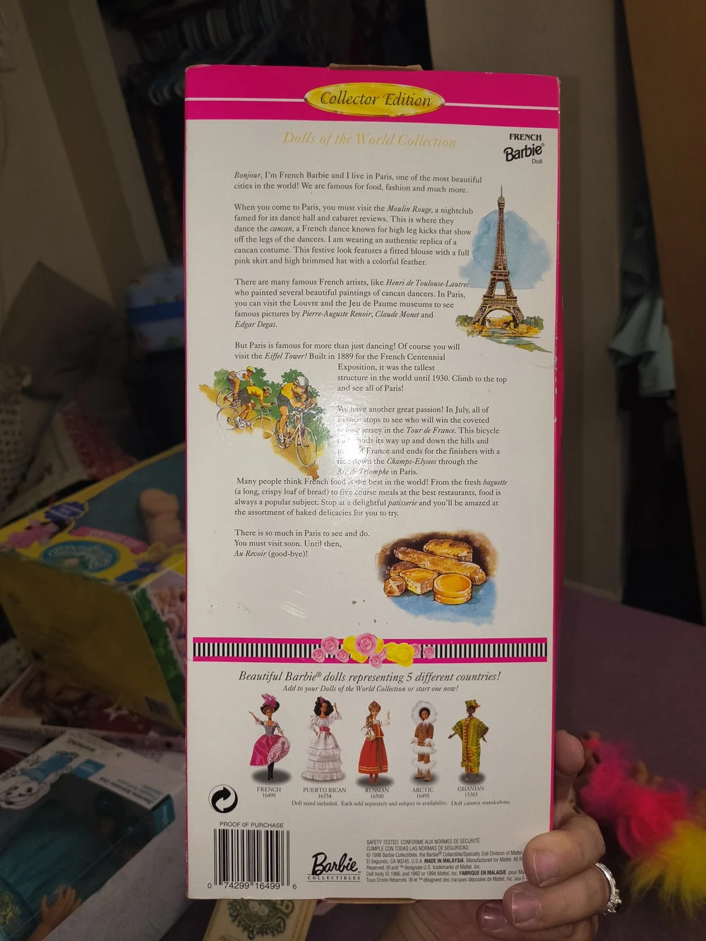 Barbie Collector Edition Pink Purple Yellow French Doll